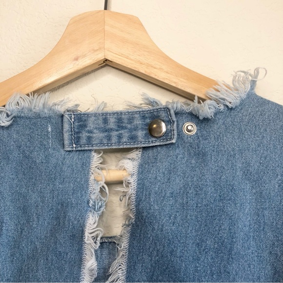 Liquor n Poker Sequin Split-Back Denim Top, 10 - Picture 7 of 8